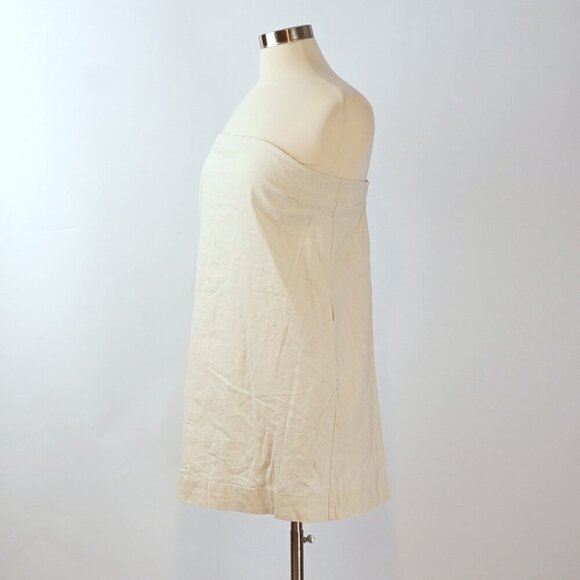 Free People Cotton-Linen Strapless Mini Dress - Size Medium - NWT - Picture 3 of 8